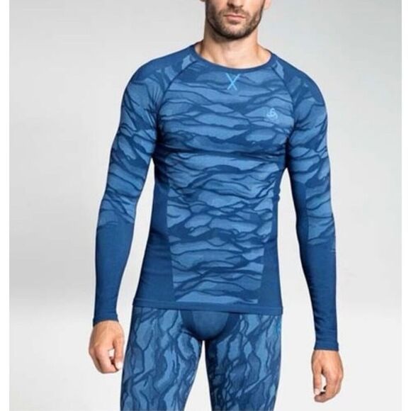 NWOT Odlo Blackcomb Long Sleeve Performance Base Layer Shirt Men's Large - Picture 1 of 12